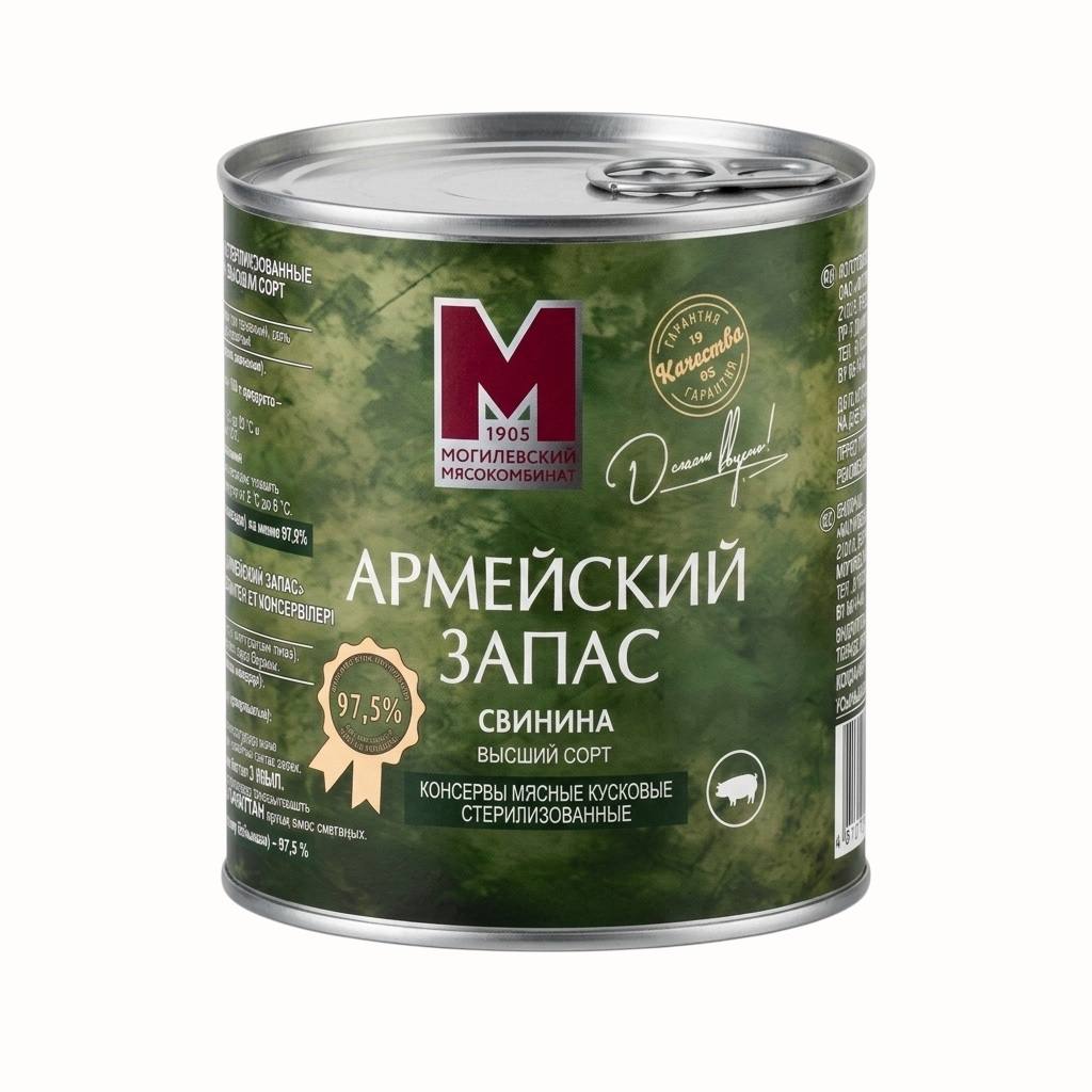 этикетка на банку тушенки